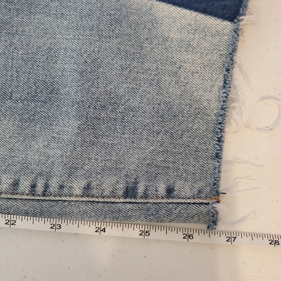 PISTOLA 30 Charlie Jeans Button fly high rise 2-tone Distressed Straight leg Raw - Picture 8 of 11